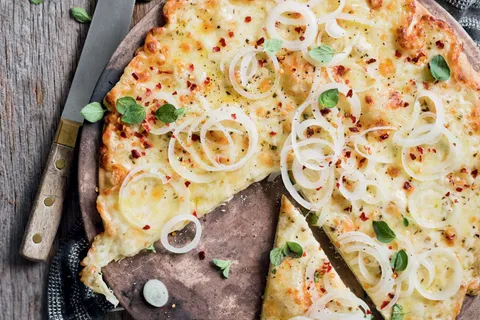 Fugazza pizza style from Buenos Aires, Argentina