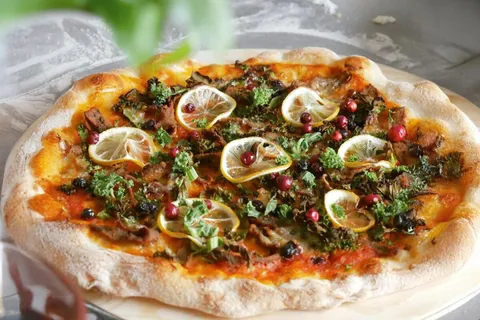 Reindeer Pizza pizza style from Lapland, Finland