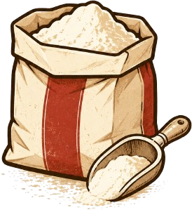 A bowl used for flour and dough