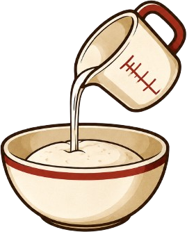 A kitchen scale for measuring dough ingredients