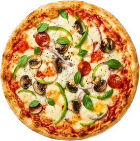 A baked pizza