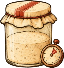 Fermenting pizza dough illustration