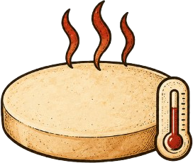 Pizza oven heat illustration