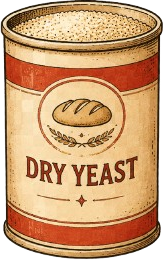 Container of pizza yeast